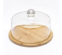 Bafnsiji 30cm, Soporte de Vidrio para Pasteles con Tapa, Soporte para Pasteles con Tapa de cúpula, Plato de Pastel con cúpula, Plato para Servir Cake Saver, para Cocina, Exhibición de Pasteles