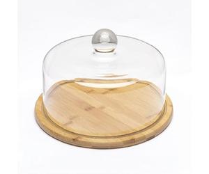 Bafnsiji 30cm, Soporte de Vidrio para Pasteles con Tapa, Soporte para Pasteles con Tapa de cúpula, Plato de Pastel con cúpula, Plato para Servir Cake Saver, para Cocina, Exhibición de Pasteles
