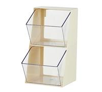Bafnsiji Almacenamiento de Bolsa de té de 2 Niveles, Cajas de Almacenamiento de té, Soporte de té apilable Transparente, Soporte de Bolsa de té de plástico, Caja de Bolsa de té