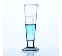 Bafnsiji Copas graduadas de Vidrio, Copa de medición graduada de Laboratorio con Boquilla, Copa de medición de Vaso de medición de Laboratorio Profesional, Vaso cónico de Vidrio de Boca Ancha,20ml