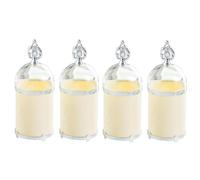 Bafnsiji Dispensador de 4 Unidades de hisopos de algodón con Tapa, Soporte para hisopos y Bolas de algodón, pequeño Organizador para Discos de algodón, esponjas de Maquillaje, Hilo Dental,B