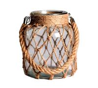 Bafnsiji Jarrones de Vidrio para Flores con Cuerda, Jarrones de Flores de Cristal Claro, Florero de Flores Decorativas Botella de envase Floral, Decoración Flores Botella de Vidrio,D