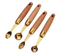 Bafnsiji Melon Baller, 4PCS Acero Inoxidable Melon Baller Scoops Set, Profesional Melon Baller Scoop, Herramienta de Fruta de Acero Inoxidable