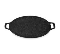 Bafnsiji Parrilla de Barbacoa Coreana, sartén para Parrilla de Barbacoa, sartén Redonda para Parrilla, sartén para Parrilla de Hierro Fundido para Barbacoa, sartén Circular Antiadherente de 36cm