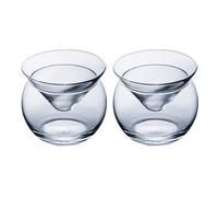 Bafnsiji Servir Caviar Set de 2, Juego de Servidor de Enfriador de Caviar de Vidrio, Copa de Vidrio de Whisky, Dip Chiller Serving Bowl,150ML