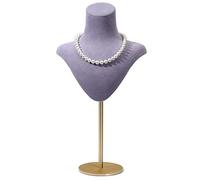 Bafnsiji Soporte para exhibición de Collares Soporte de Metal para Collares Busto para exhibir joyería Organizador de Joyas Colgante de Terciopelo Soportes de Metal para exhibición de Collares,B