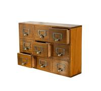 Bafnsiji Unidades de cajón de Almacenamiento de Madera, Pecho de Madera con cajones de 9/16, Caja de joyería Regalos para Almacenamiento, Espacio de Almacenamiento de Madera Vintage,A38cm