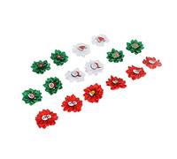 BAFOVY 16 Bandas Navideñas para el Pelo de Perros, Material de Cinta con Decoración de Muñeco de Nieve y Copo de Nieve para el Cuidado de Mascotas, Ideal para Perros Pequeños y Medianos