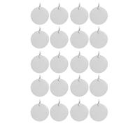 BAFOVY 20 Llaveros de Metal Grabables en Blanco, Etiquetas Redondas de Acero Inoxidable de 30 Mm con Anillos para Colgar, para Impresora 3D H2D, Etiquetado Personal, Etiquetas para