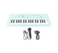 BAFOVY 37 Teclado Teclado de Piano Eléctrico con Función de Grabación, Micrófono, Diseño Portátil, Diversión Educativa, Materiales Seguros, Múltiples Funciones, Tamaño Compacto, Suministro de (BLUE)