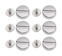 BAFOVY 50 Tornillos de Remaches de Cuero de Metal, Aleación de Zinc Chicago Kit de Tragamonedas para Cinturones, Manualidades