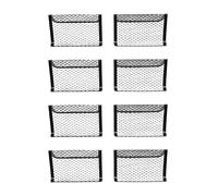 BAFOVY 8 Piezas de Porta Tarjetas de Visita, Organizador Soporte para Tarjetas de Escritorio de Malla Metálica con Bordes Curvos y Lisos para Teléfonos Inteligentes, Tabletas y No (105*80*56mm)