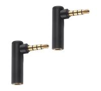 BAFOVY Adaptador de Macho a Hembra de 3,5 Mm Conector para Auriculares en ángulo Recto Conector de de Aleación de Aluminio Extensión para Auriculares Radio para Automóvil Soporte para Micrófono