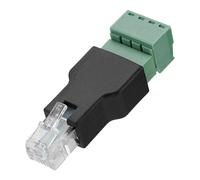 BAFOVY Adaptador de Terminal de Tornillo RJ11 Convertidor de Plástico de 4 Pines Tamaño Compacto para Módems y Dispositivos de Red