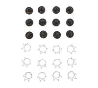BAFOVY Adornos para Tartas Malvados, de Aleación de Zinc y Sombrero de Bruja de PVC Suave, Perfectos para Decoraciones Góticas de Fiesta de Cumpleaños para Niños (SILVER)