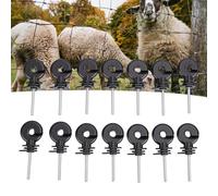 BAFOVY Aislador de Cerca Eléctrica con Tornillo de 50 Piezas, Anillo Autorroscante M5, Aislador de Cerca de Poste de Madera con Acero Al Carbono PP PE para Electrónica de Cr