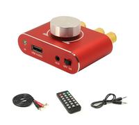 BAFOVY Amplificador de Audio BT Tablero Amplificador Estéreo de Aleación de Aluminio 12V 24V 15W X 2 BT 5.1 AUX USB U Entrada de Disco App Control Remoto para el Hogar Altavoces de Escritorio del