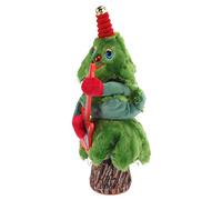 BAFOVY Árbol de Navidad Que Canta y Baila, árbol de Navidad Eléctrico de Felpa con 8 Canciones, Luz y Columpio, 18 X 18 X 37 Cm, para Mesa, sofá, Cama, Coche, Decoración Navideña para Niños (
