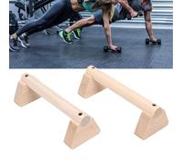 BAFOVY Barras de Empuje de Madera de Haya, 2 Piezas Equipo de Ejercicio Versátil para Gimnasio en Casa, con Gomas Antideslizantes para Manos y Ancho Ajustable, para Pecho, Hombros, (30 centimetros)