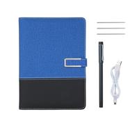 BAFOVY Bolígrafo Inteligente, Cuaderno de Cuero A5 con Sincronización en Tiempo Real, Voz a Texto y Funciones de Inteligencia Artificial para Escritores y Estudiantes (BLUE)
