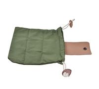 BAFOVY Bolsa de Forraje Lona Plegable Cuero de PU Bolsa de Forraje de Hongos 8,9 X 8,3 Pulgadas Diseño de Trabilla para Cinturón Plegable 2 Cierres de Metal para Senderismo Camping Caza Recolección
