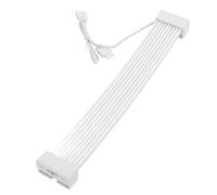 BAFOVY Cable de Tarjeta Gráfica de Placa Base de 8 Pines a 2 X 8 Pines, Kit de Sincronización ARGB, Extensión de Alimentación de Silicona Trenzada Triple de 260 Mm, 16 AWG de Cobre con (cabeza blanca)