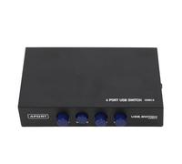 BAFOVY Caja de Interruptor Manual para Compartir USB, Diseño Compacto, Conmutador Compartido USB de 4 Puertos para Impresoras y Escáneres