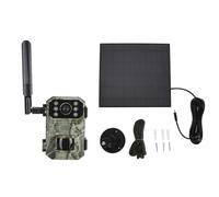 BAFOVY Cámara de Rastreo 4K, Cámara de Caza 4G LTE, Vida Silvestre 14 MP, Gran Angular de 120°, Detección de Movimiento, Visión Nocturna, IP66, con Panel de Carga Solar para la Ap