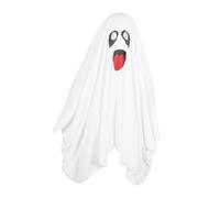 BAFOVY Capa de Disfraz de Fantasma, Capa Blanca de Halloween para Niños y Adultos, Tela de Nailon de Primera Calidad con Cara de Fantasma Juguetona, Ideal para Fiestas y Cosplay (M)