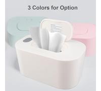 BAFOVY Capacidad de Toallitas de 80 Piezas, Calefacción Rápida, Calentador de Toallitas para Bebés USB, Temperatura Ajustable, Pantalla Digital, Fácil de Usar, rosa/verde/, Temperatura Constante