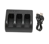 BAFOVY Cargador Triple de Batería para Cámara 801, Material ABS, Carga 3 Baterías Simultáneamente, Portátil para AHDBT-801, Ideal para Viajes y Fotografía Al Aire Libre