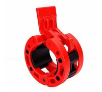 BAFOVY Clip de Abrazadera para Collar con Barra de 50 Mm, Clips de Plástico con Bloqueo de Resorte para Levantamiento de Pesas, Levantamiento de Pesas con Instalación con una Sola (Rojo)