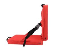 BAFOVY Cojín para Silla de Exterior, Tela Oxford, Cojín Plegable para Asiento de Estadio, 15 X 13,8 X 3,1 Pulgadas, con Hebilla Ajustable, Bolsillo Trasero, Soporte Triangular para Deportes, Césped,