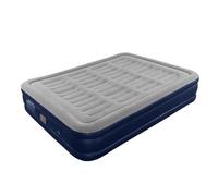 BAFOVY Colchón de Aire Inflable, Tela Flocada de PVC Engrosada, Cama de Aire Portátil a Prueba de Fugas, Transpirable, de 15 Pulgadas de Alto, con Bomba Incorporada y Bolsa de (Gris Azulado)