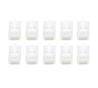 BAFOVY Conector RJ45 PC Conector Ethernet de Cobre 100PCS 8P8C TF1013D para Terminación y Reparación de Cables de Comunicación de Red