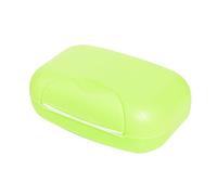 BAFOVY Contenedor de de Viaje PP Caja de Portátil 12 X 8 X 4,5 Cm Cierre a Presión a Prueba de Fugas Jabonera Ligera Lavable para el Hogar Hotel Hostal Viajes (Green)
