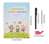 BAFOVY Cuaderno de Práctica de Inglés, Papel Reciclado, Cuaderno de Escritura a Mano Reutilizable para Niños con Dibujo, Letras, Números, Perfecto para Aprender y Practicar (Colores variados)