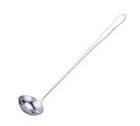 BAFOVY Cuchara de Largo Cuchara Mezcladora de Acero Inoxidable 24,7 X 3,6 Cm Cabeza Profunda Redonda Pequeña para Sopa Aceite Condimento Salteado en la Cocina Cocina Casera