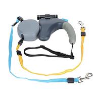 BAFOVY Cuerda de Tracción de Doble Cabeza para Mascotas Correa Doble para Perros Agarre de Longitud Ajustable Luz LED Reflectante Antideslizante Trabajo Pesado Diseño Ergonómico Cómodo Paseo Fácil