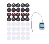 BAFOVY de Localización Inalámbrico, 1 Receptor y 20 Transmisores con Alerta de Zumbador por Vibración y Pantalla LCD de Matriz de Puntos, para Restaurante, Hotel, Cafetería, Taller de