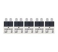 BAFOVY Disyuntor de Reinicio Automático E37, Disyuntores Termoplásticos ATC ATO UL 94V0, 25 A, Paquete de 5, Diseño Térmico T1, Hoja de 5,2 Mm, para Automóviles de 12 V, 24 V, Barcos, Energía Solar