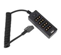 BAFOVY Divisor de Cable de Alimentación de Concentrador D-Tap Macho a Hembra de 4 Puertos, Construcción de Plástico Duradero, Convierte D-Tap a USB y 4 Salidas para Equipo de Cámara