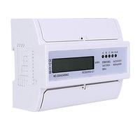 BAFOVY DTM123SC Medidor de Potencia Electrónico Trifásico, Contador de Vatios Horas Activos Clase 1 con Pantalla LCD y Salida de Pulsos, para Instalación en Carril DIN 3x230V 400V 5