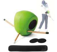 BAFOVY Entrenador de Swing de Golf Golf Connect Ayuda de Swing de Pelota con Correas Ajustables de Gancho y Bucle Tubo de Aluminio y Cojín de EVA para Práctica de Entrenamiento (Green)