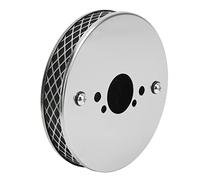 BAFOVY Filtro de Aire de Alto Flujo de 14x3 Cm, Repuesto de Metal Cromado para Carburador SU de 1¼ Pulgadas, Fácil Instalación, Flujo de Aire Mejorado, Rendimiento Duradero para Motocicletas