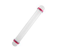 BAFOVY Fondant Antiadherente con Rodillo para Pasteles, Anillos de Guía, Seguro y Conveniente para Hornear y Cocinar