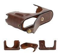 BAFOVY Funda de Cuero PU, Cubierta Protectora de Medio Cuerpo para Cámara Q2 con Apertura del Compartimento de la Batería (Café)