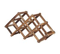 BAFOVY Gabinete de Vino Plegable, Gabinete de Estante de Vino de Madera de Pino, Almacenamiento de Botellas Horizontal sin Ensamblaje, Exhibición Que Ahorra Espacio para el Hogar, Bar, Hotel, (6PCS)
