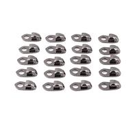 BAFOVY Ganchos para Cordones para Botas, 20 Piezas Hebillas de Cordones de Aleación para Reparación de Botas de Senderismo, Remaches con Ojales de Apertura de 5 Mm y 20 Mm de Longitud, Accesorios