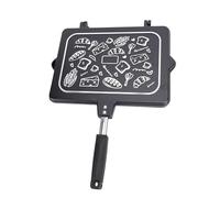 BAFOVY Grill Pan, Sartén Antiadherente de Doble Cara para Tostar Sándwiches en la Estufa con Resistente Al Calor, para Hacer Desayunos en la Cocina del Hogar